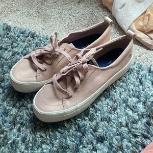 Pink and Gold Sperry Sneaker
